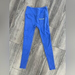 Fabletics Women’s Blue Leggings High Rise Ribbed Small Athletic